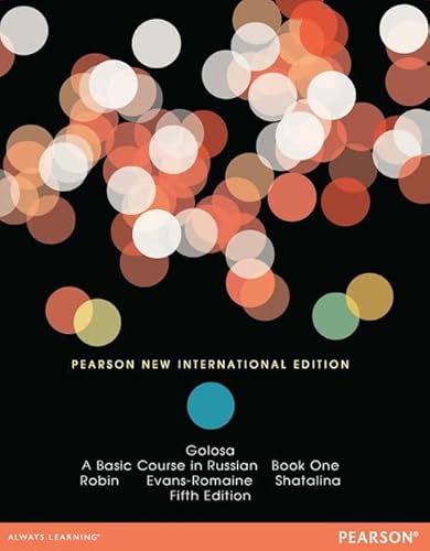 Stock image for Golosa: Pearson New International Edition: A Basic Course in Russian, Book One for sale by Revaluation Books