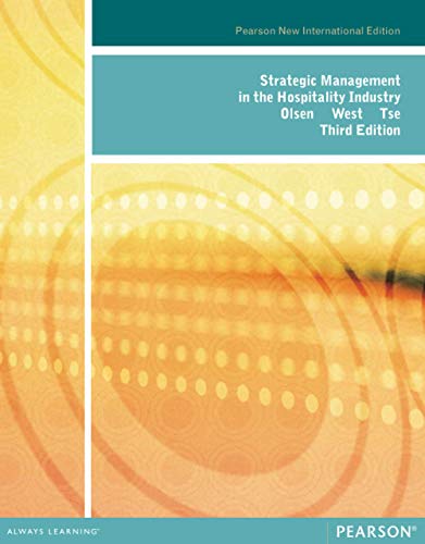 Stock image for Strategic Management in the Hospitality Industry: Pearson New International Edition for sale by Revaluation Books