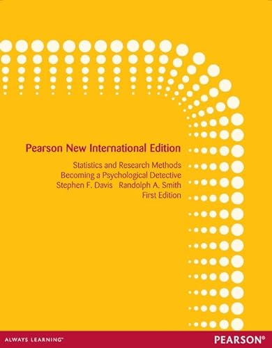 Stock image for Introduction to Statistics and Research Methods: Pearson New International Edition: Becoming a Psychological Detective, An for sale by Revaluation Books