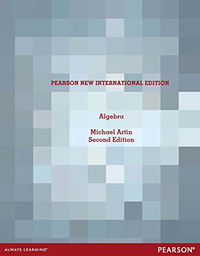 Imagen de archivo de Algebra: Pearson New International Edition a la venta por Revaluation Books