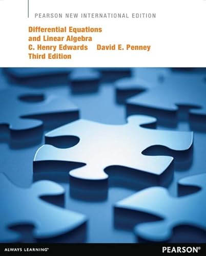 Stock image for Differential Equations and Linear Algebra: Pearson New Inter for sale by Mispah books