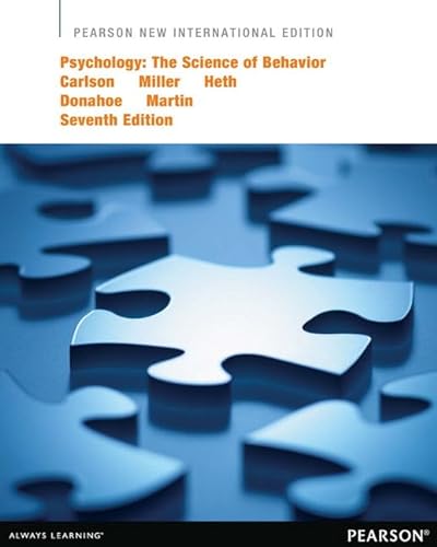 9781292039695: Psychology: Pearson New International Edition: The Science of Behavior