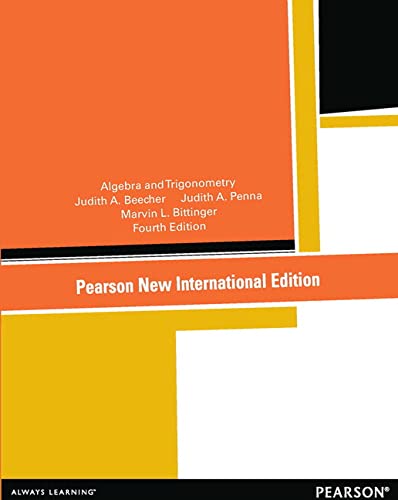 9781292040202: Algebra and Trigonometry: Pearson New International Edition