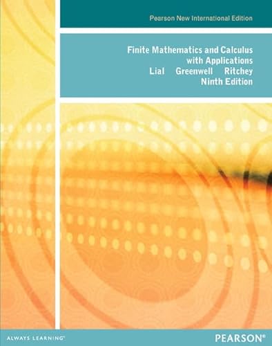 9781292040257: Finite Mathematics and Calculus with Applications: Pearson New International Edition