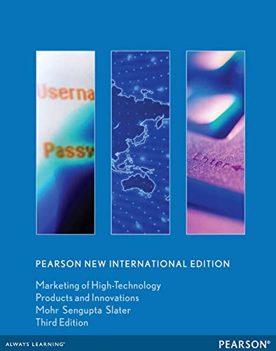 9781292040332: Marketing of High-Technology Products and Innovations Mohr Sengupta Slater Third Edition: Pearson New International Edition