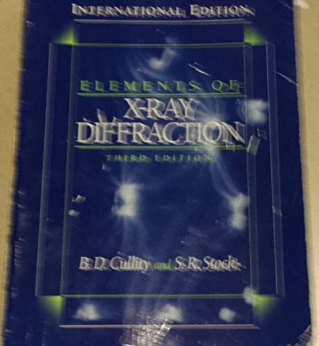 Stock image for Elements of X-ray Diffraction for sale by Wizard Books