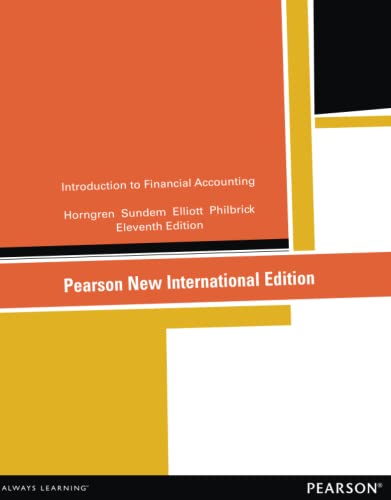 Stock image for Introduction to Financial Accounting:Pearson New International Edition for sale by Revaluation Books