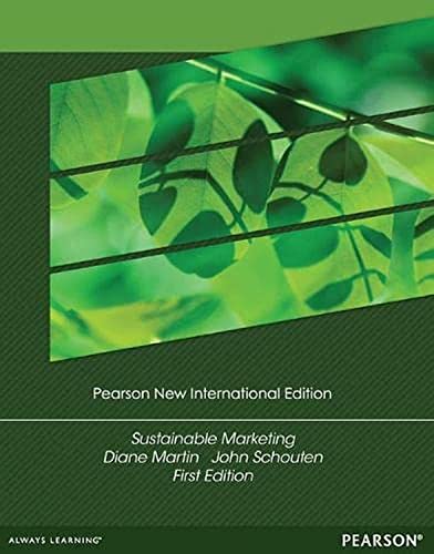 Beispielbild fr Sustainable Marketing: Pearson New International Edition zum Verkauf von Monster Bookshop