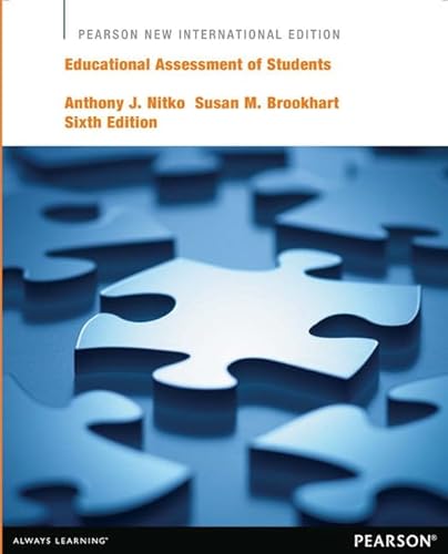 Imagen de archivo de Educational Assessment of Students: Pearson New International Edition a la venta por Revaluation Books