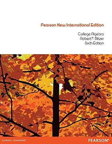 Beispielbild fr College Algebra: Pearson New International Edition zum Verkauf von Ria Christie Collections