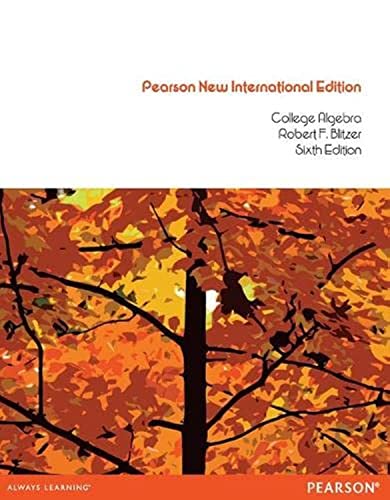 9781292042343: College Algebra: Pearson New International Edition