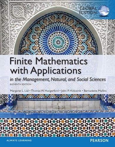 Beispielbild fr Finite Mathematics with Applications, Global Edition zum Verkauf von Books Puddle