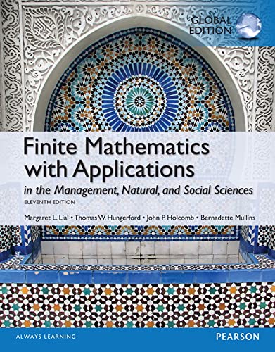 9781292058634: Finite Mathematics with Applications, Global Edition