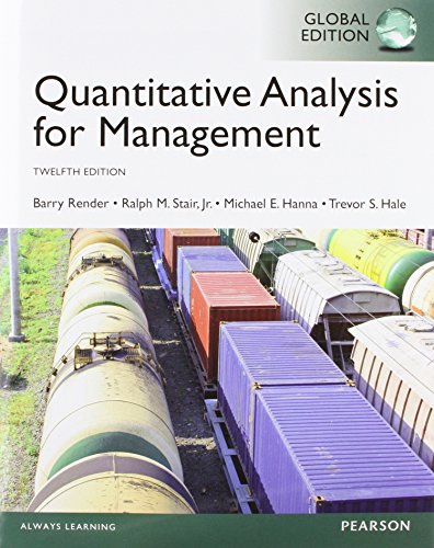 Beispielbild fr Quantitative Analysis for Management, Global Edition zum Verkauf von Cambridge Rare Books