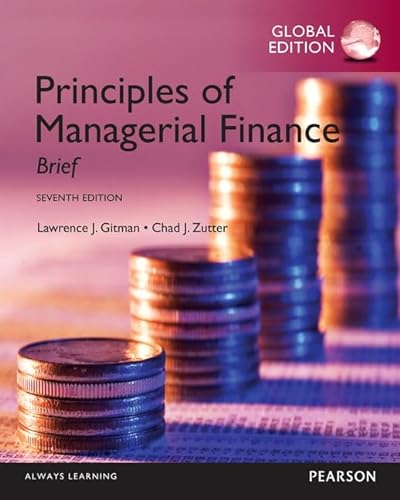 9781292060101: Principles of Managerial Finance: Brief, Global Edition