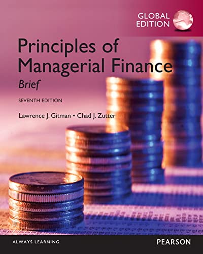 Stock image for Principles of Managerial Finance: Brief, Global Edition for sale by Buchpark
