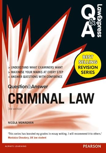 Stock image for Law Express Question and Answer: Criminal Law (Q&A revision guide) (Law Express Questions & Answers) for sale by WorldofBooks