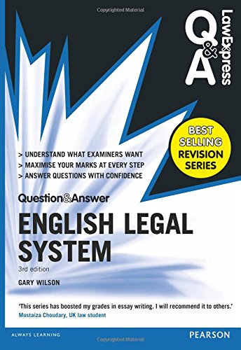 Beispielbild fr Law Express Question and Answer: English Legal System(Q&A revision guide) (Law Express Questions & Answers) zum Verkauf von WorldofBooks