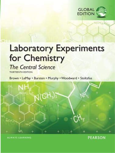 Stock image for Laboratory Experiments for Chemistry The Central Science, Global Edition for sale by Reliant Bookstore