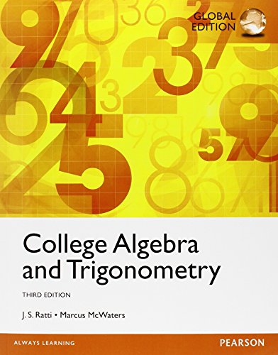 9781292078946: College Algebra and Trigonometry with MyMathLab, Global Edition