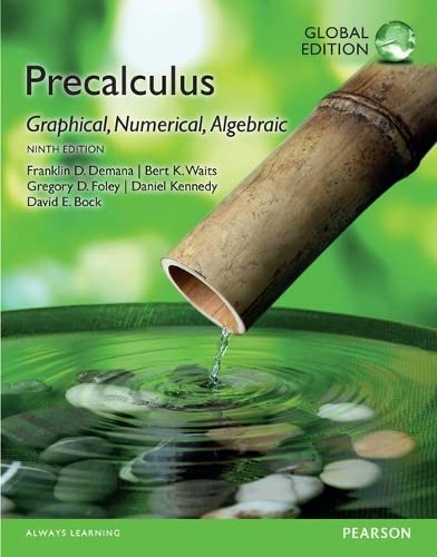 Stock image for Precalculus: Graphical, Numerical, Algebraic, Global Edition for sale by GoldenWavesOfBooks