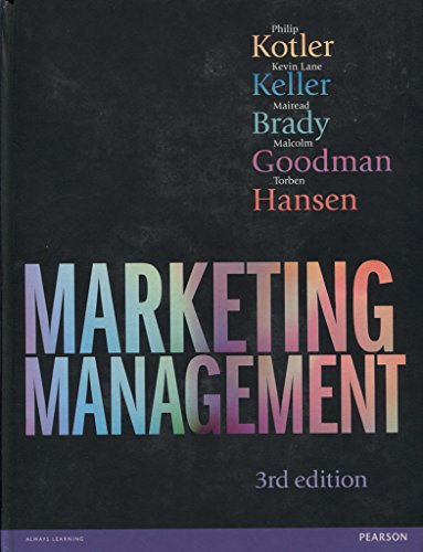 Beispielbild fr Marketing Management 3rd edn zum Verkauf von AwesomeBooks