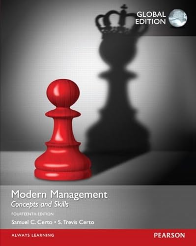 Beispielbild fr Modern Management : Concepts and Skills, Global Edition zum Verkauf von Better World Books Ltd