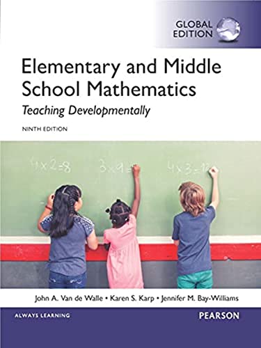 Beispielbild fr Elementary and Middle School Mathematics: Teaching Developmentally, Global Edition zum Verkauf von AwesomeBooks