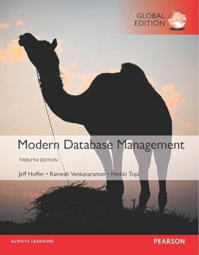 Imagen de archivo de Modern Database Management, Global Edition a la venta por Better World Books