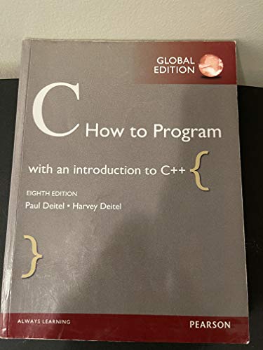9781292110974: C How to Program, Global Edition