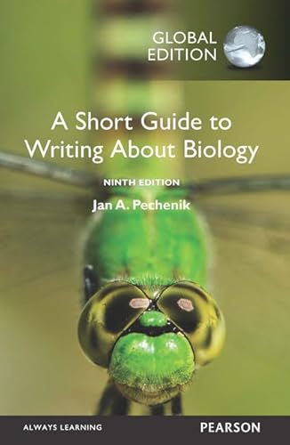 Beispielbild fr A Short Guide to Writing about Biology, Global Edition zum Verkauf von Romtrade Corp.