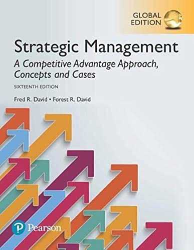 Stock image for Strategic Management Concepts & Cases GE for sale by A Team Books