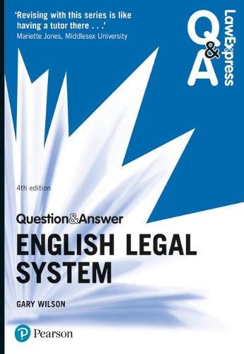 Beispielbild fr Law Express Question and Answer: English Legal System (Law Express Questions & Answers) zum Verkauf von WorldofBooks