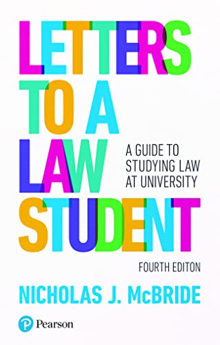 9781292149240: Letters to a Law Student: A guide to studying law at university