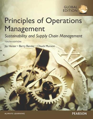 Imagen de archivo de Principles of Operations Management : Sustainability and Supply Chain Management, Global Edition a la venta por Better World Books Ltd