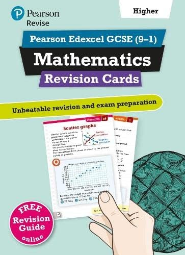 Beispielbild fr Pearson REVISE Edexcel GCSE Maths Higher Revision Cards (with free online Revision Guide) - 2023 and 2024 exams: for home learning, 2022 and 2023 assessments and exams (REVISE Edexcel GCSE Maths 2015) zum Verkauf von WorldofBooks
