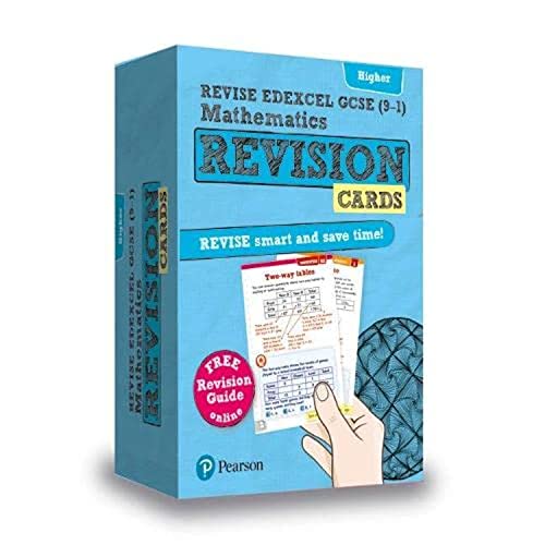 Stock image for REVISE Edexcel GCSE (9-1) Mathematics Higher Revision Cards: Includes Free Online Revision Guide (REVISE Edexcel GCSE Maths 2015) for sale by medimops