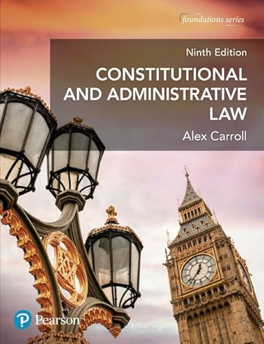 9781292176048: Constitutional and Administrative Law (Foundation Studies in Law Series), 9th edition