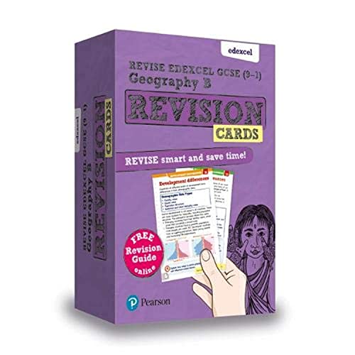 Imagen de archivo de Pearson REVISE Edexcel GCSE Geography B Revision Cards (with free online Revision Guide): For 2024 and 2025 assessments and exams (Revise Edexcel GCSE . learning, 2022 and 2023 assessments and exams a la venta por WorldofBooks