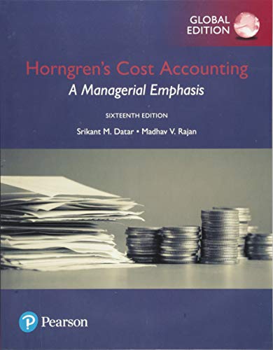 Imagen de archivo de Horngren's Cost Accounting: A Managerial Emphasis, Global Edition a la venta por SecondSale
