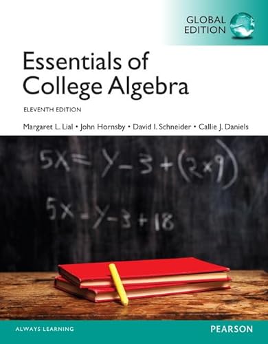 Stock image for Essentials of College Algebra plus Pearson MyLab Mathematics with Pearson eText, Global Edition Lial EssnofCollAlg MML pack GEo11 for sale by PBShop.store UK