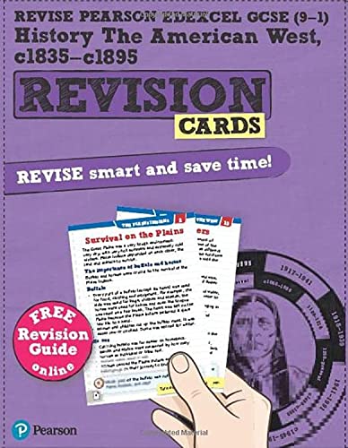 Beispielbild fr Pearson REVISE Edexcel GCSE History American West Revision Cards (with free online Revision Guide and Workbook): For 2024 and 2025 exams (Revise . learning, 2022 and 2023 assessments and exams zum Verkauf von WorldofBooks