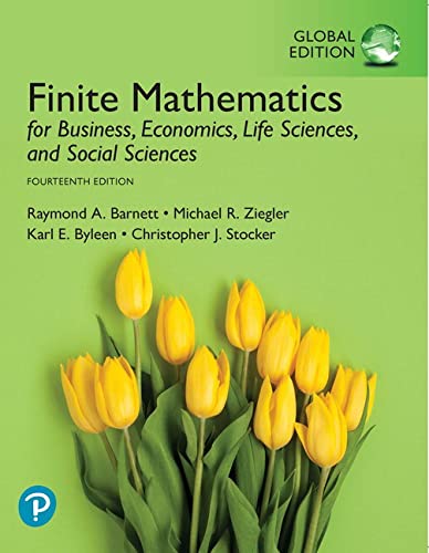 Imagen de archivo de Finite Mathematics for Business, Economics, Life Sciences, and Social Sciences, Global Edition a la venta por ThriftBooks-Dallas
