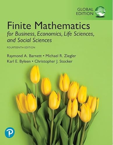 Stock image for Finite Mathematics for Business, Economics, Life Sciences, and Social Sciences, Global Edition for sale by ThriftBooks-Dallas