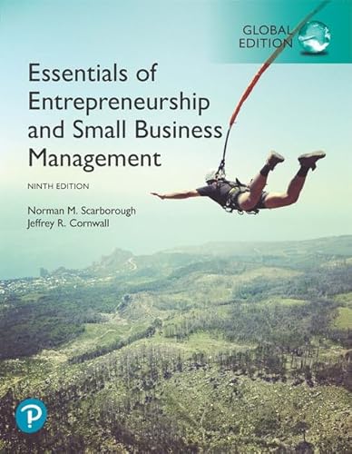 Imagen de archivo de Essentials of Entrepreneurship and Small Business Management a la venta por Campbell Bookstore