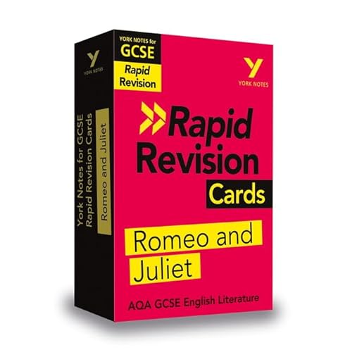 9781292273662: York Notes for AQA GCSE Rapid Revision Cards: Romeo and Juliet catch up, revise and be ready for and 2023 and 2024 exams and assessments: - catch up, ... ready for 2022 and 2023 assessments and exams