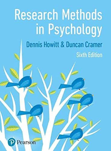 Beispielbild fr Research Methods in Psychology zum Verkauf von Brit Books