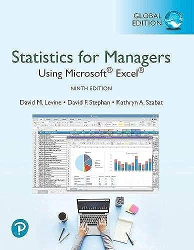 Beispielbild fr Statistics for Managers Using Microsoft Excel, Global Edition: Statistics for Managers Using Microsoft Excel zum Verkauf von Byrd Books
