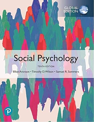 Beispielbild fr Social Psychology, Global Edition 10 ed zum Verkauf von GreatBookPrices