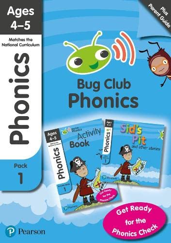 Beispielbild fr Phonics - Learn at Home Pack 1 (Bug Club), Phonics Sets 1-3 for Ages 4-5 (Six Stories + Parent Guide + Activity Book) zum Verkauf von Blackwell's